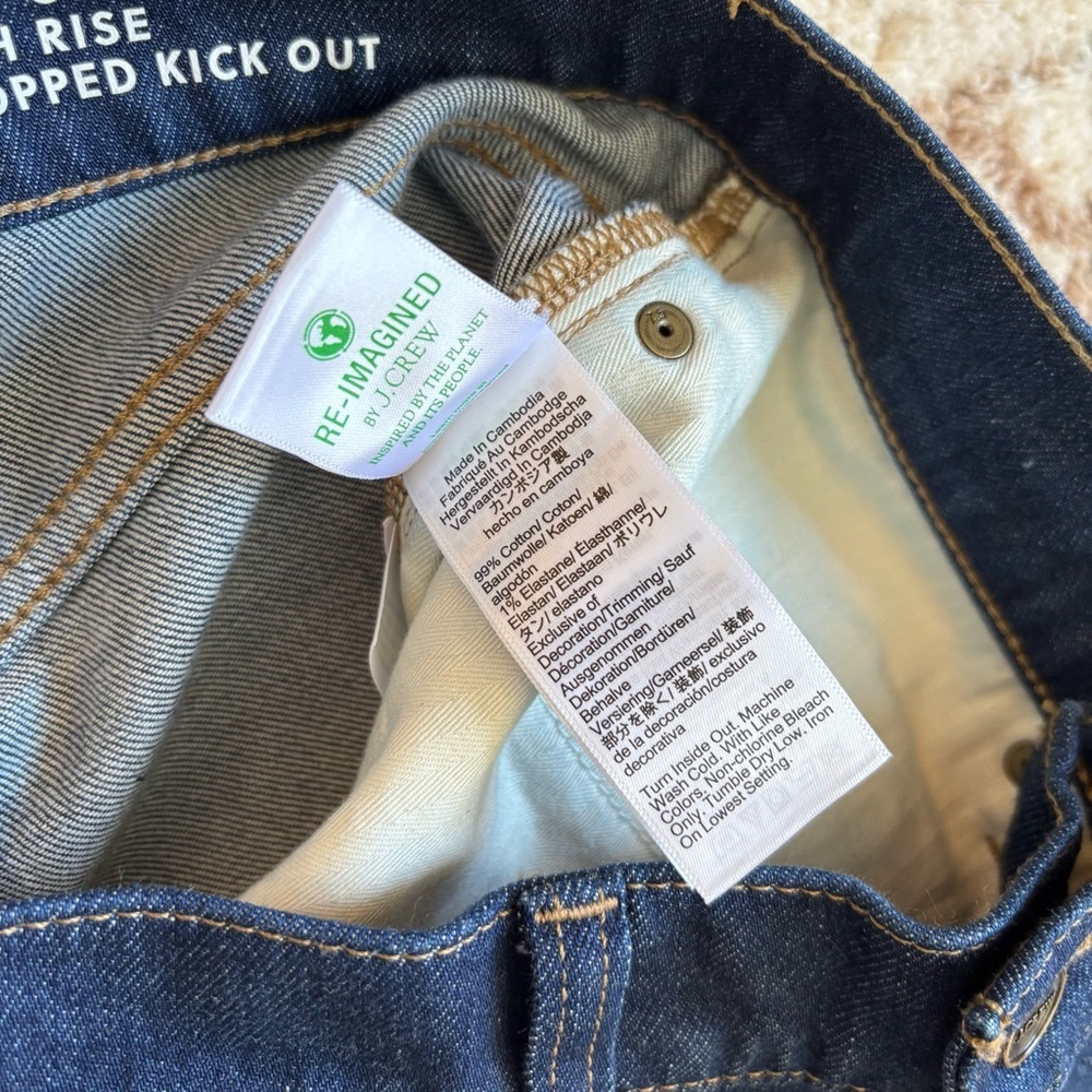 J. Crew Dark Indigo Wide-Leg Jeans - Picture 8 of 8